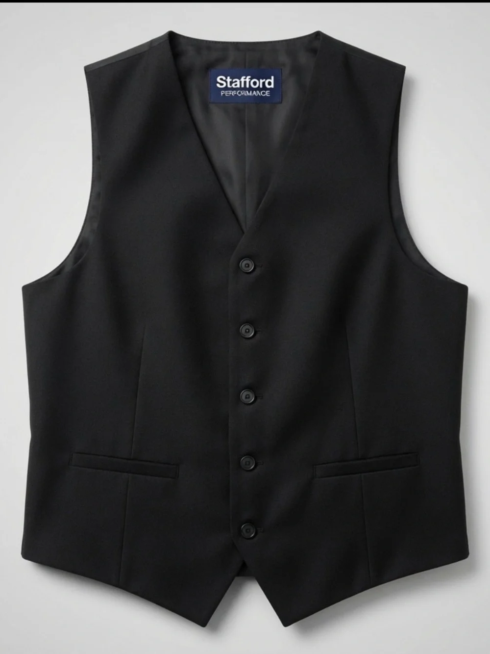 Stafford Performance Black Wool Vest Men’s Large - Excellent Condition/worn once
